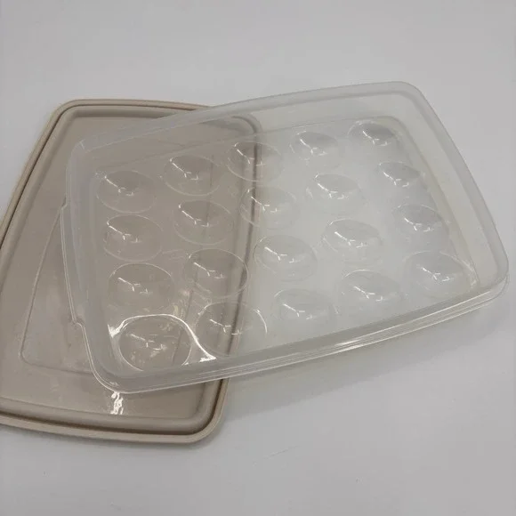 VINTAGE RUBBERMAID SERVIN' SAVER DEVILED EGG CONTAINER W/LID 20 CAPACITY - Picture 2 of 5